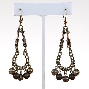 Elegant Bronze Dangle Earrings